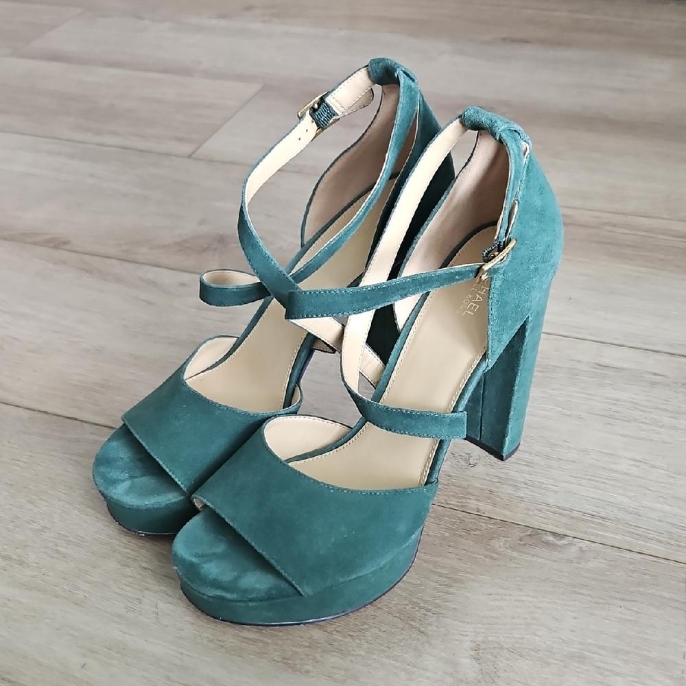 Michael Kors Teal Suede Heels
